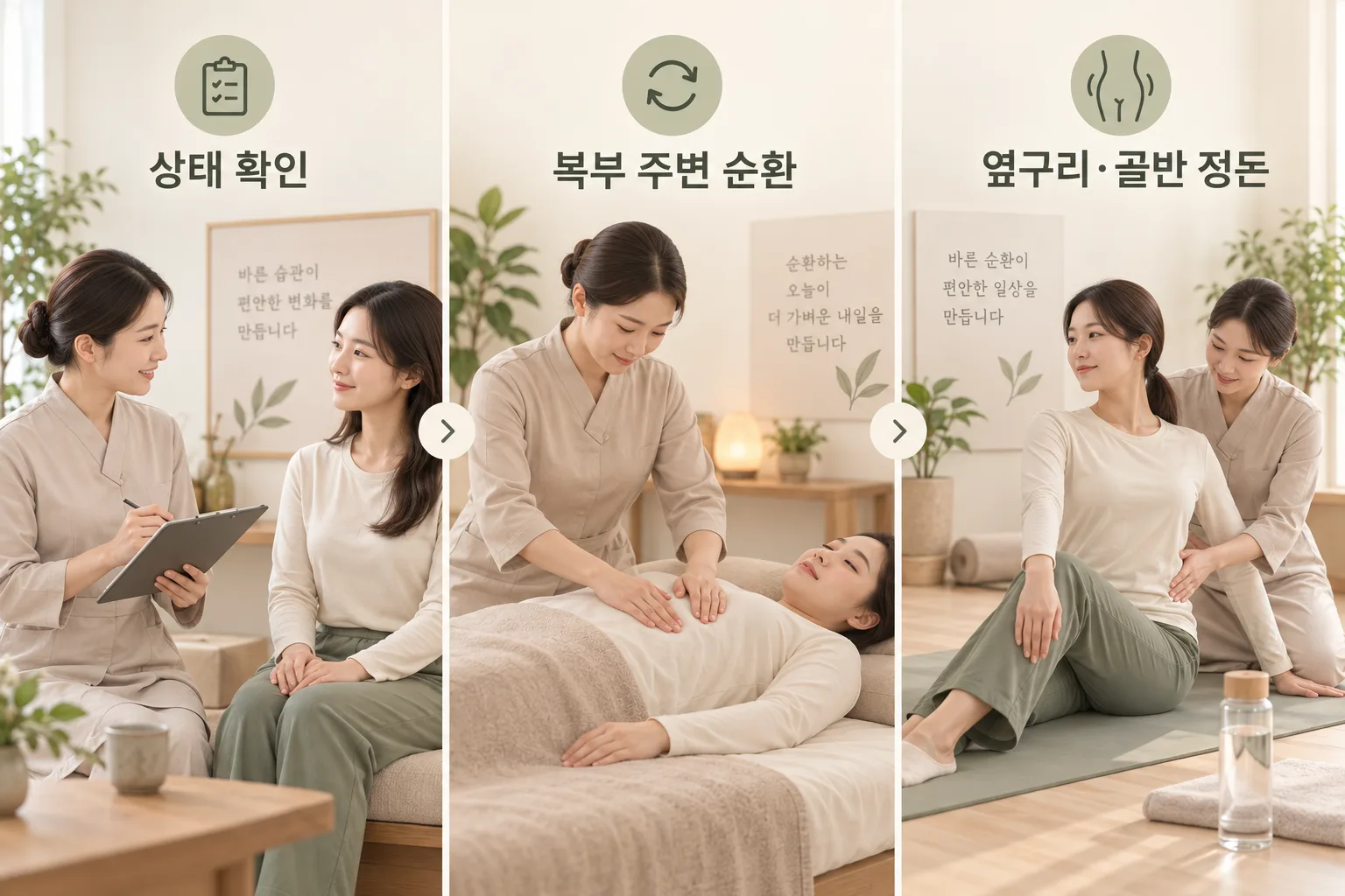관리 진행 3분할